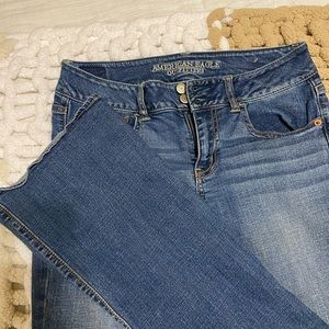 American eagle stretchy wide leg jeans